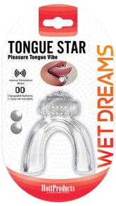 Wet Dreams Tongue Star Blue Vibrator for Oral Pleasure Fun Vibrators
